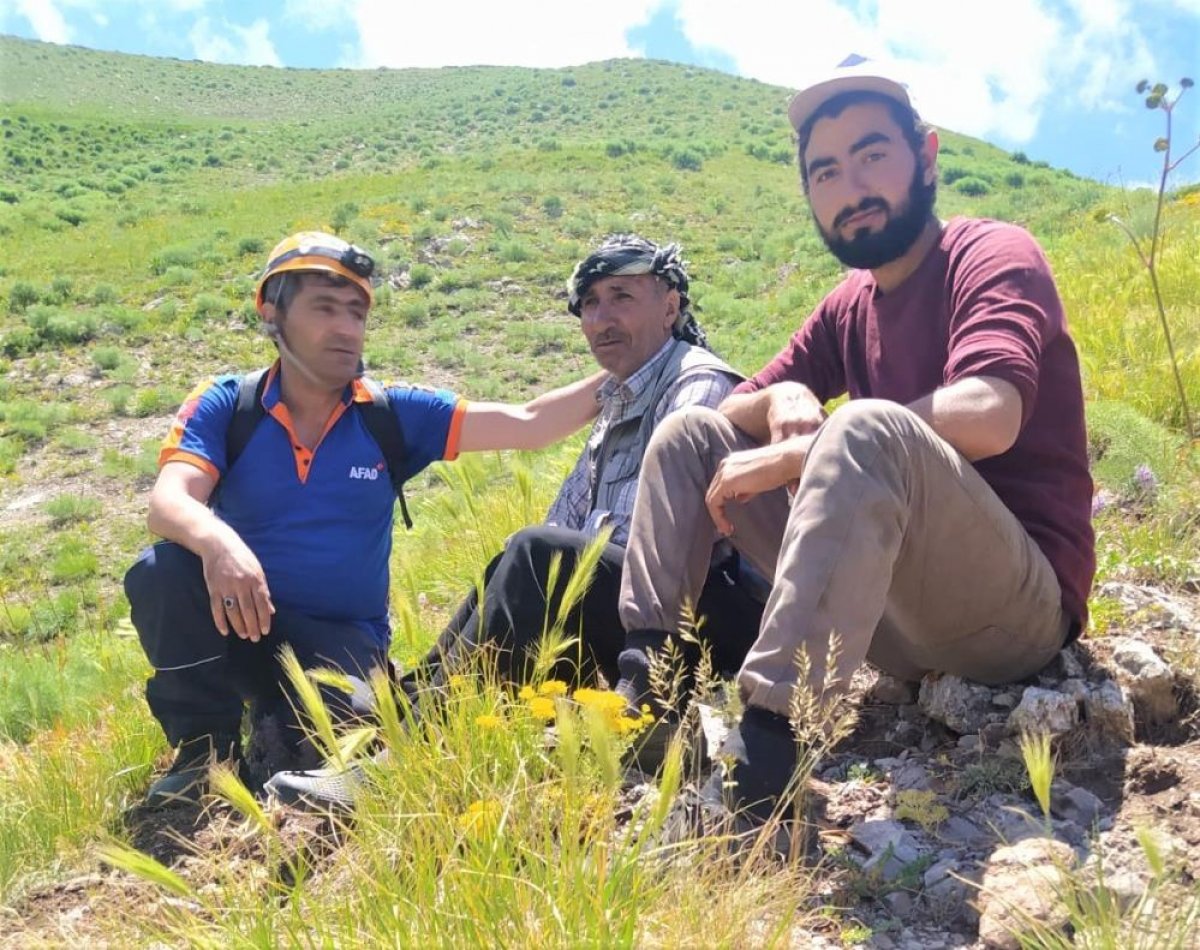Erzincan da dağda mahsur kalan çoban kurtarıldı  #2