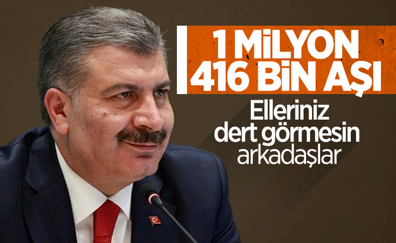 Fahrettin Koca günlük yapılan doz miktarını paylaştı