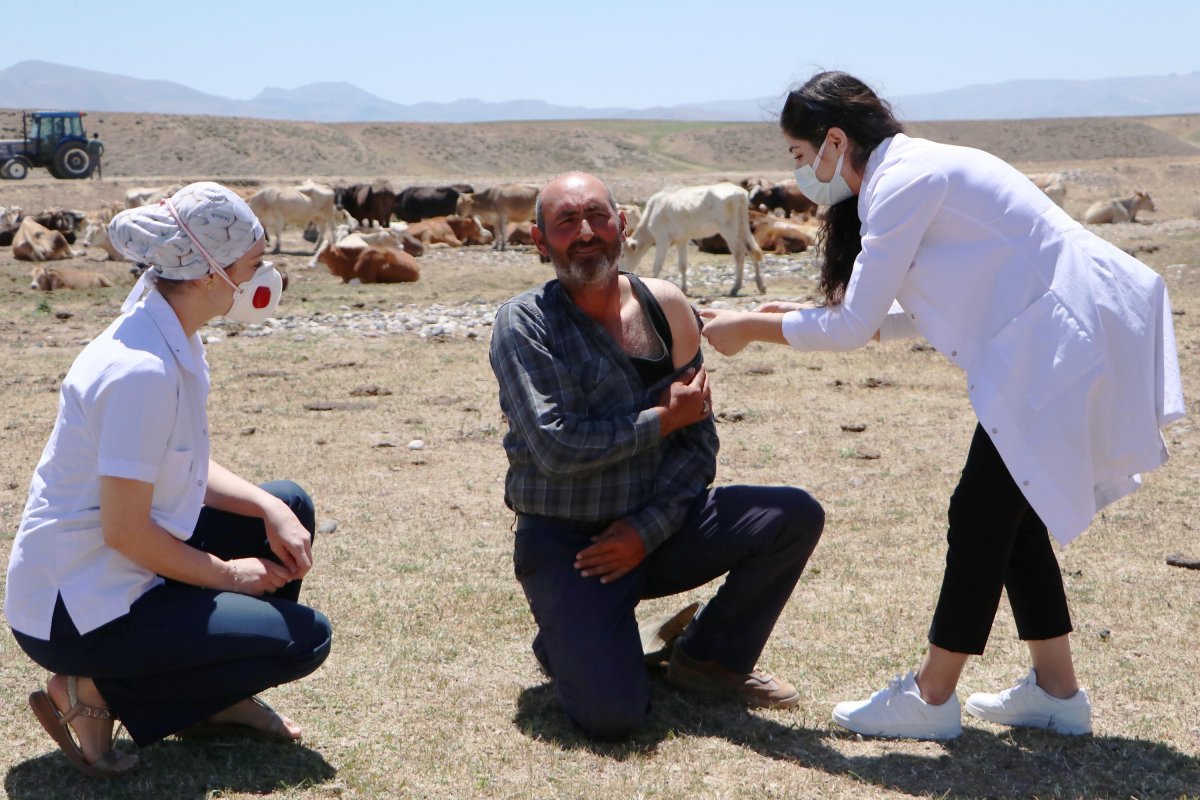 Erzurum da aşı timleri, çobanlara aşı yapmak için dağları aştı  #6