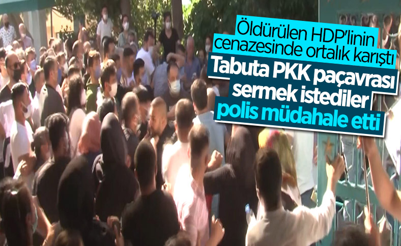 Deniz Poyraz'ın cenazesinde kısa süreli gerginlik