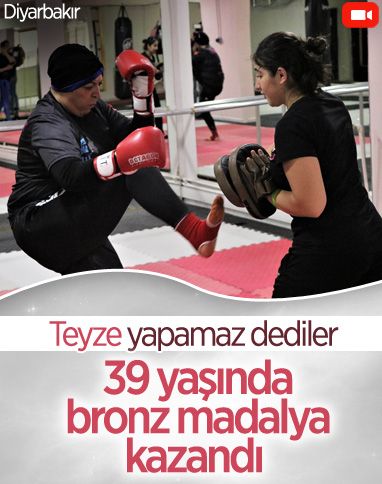 Diyarbakır'da ' teyze yapamaz' dedikleri boksta madalya kazandı