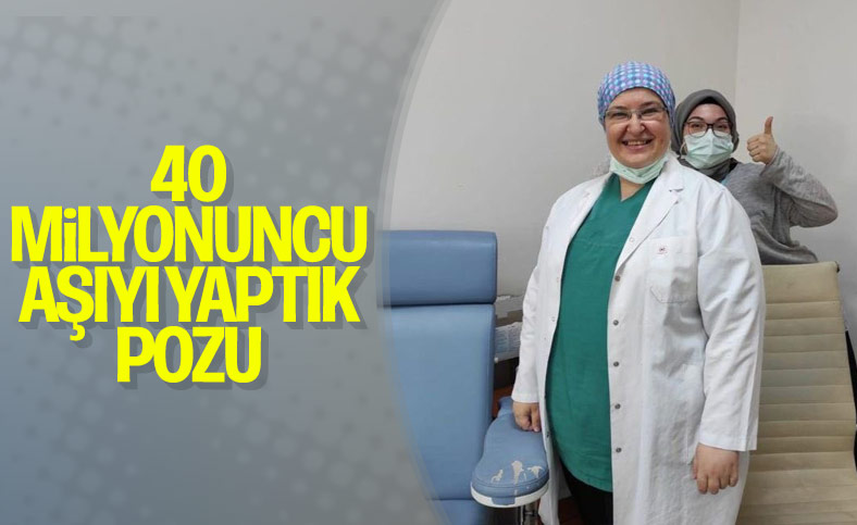 Fahrettin Koca, 40 milyonuncu aşıyı yapan doktoru paylaştı
