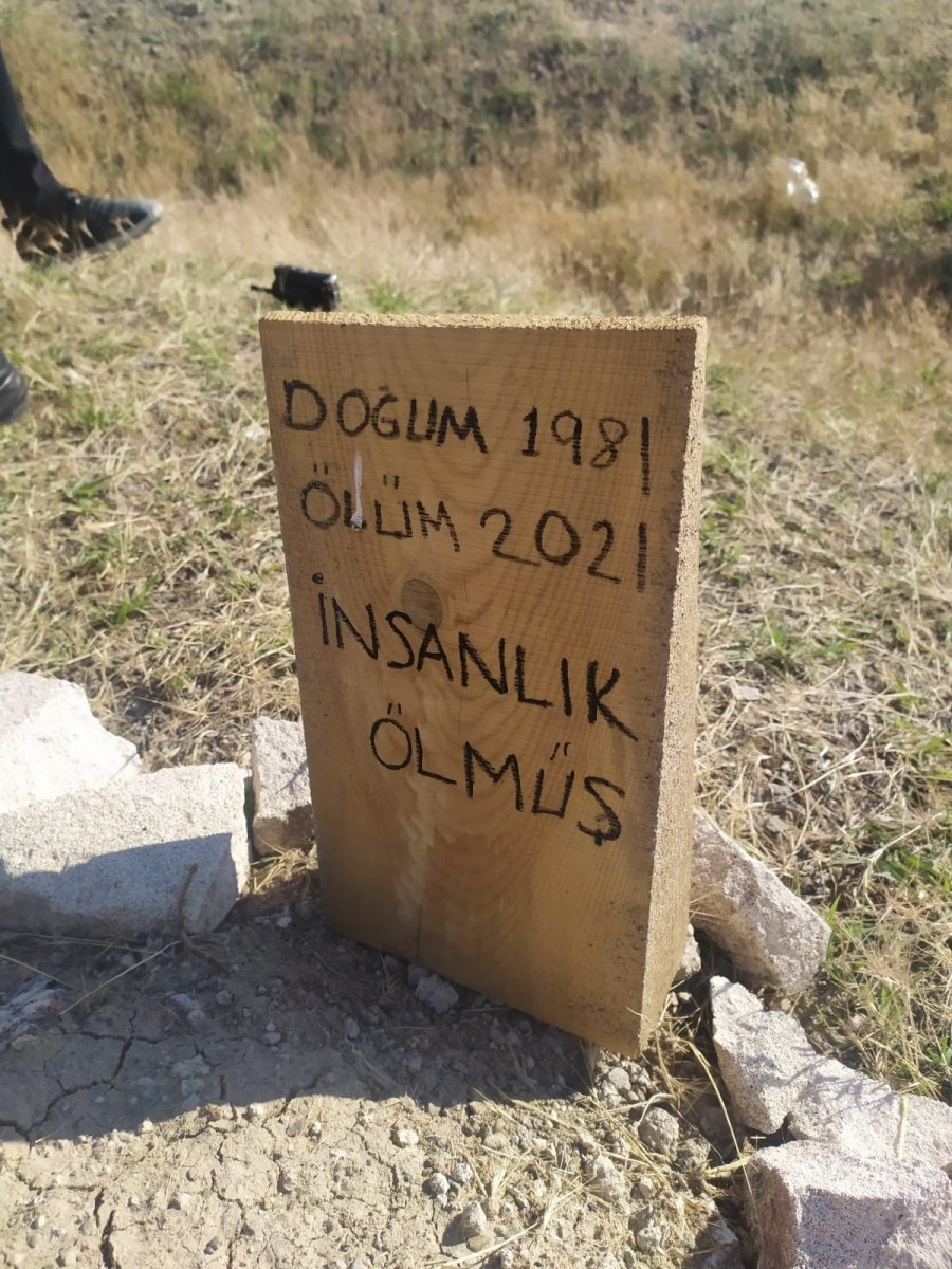 Ankara da polisi alarma geçiren mezar #2
