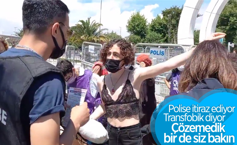 Maltepe'deki trans şahıs, kadın polis tarafından aranmak istedi