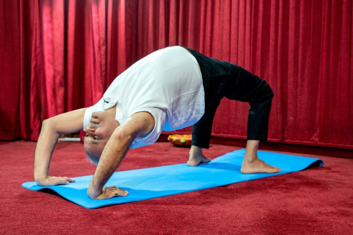 Celebrating International Yoga Day in India #9