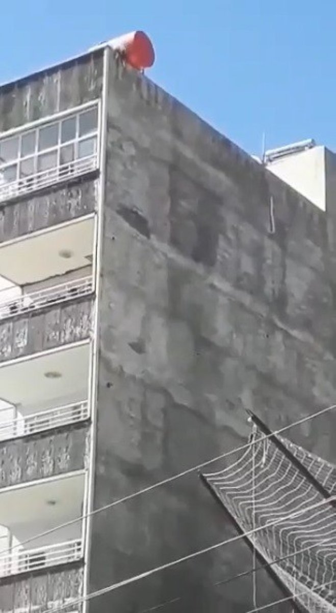 Şanlıurfa’da, çatı katında mahsur kalan köpek 7 nci kattan atladı  #1