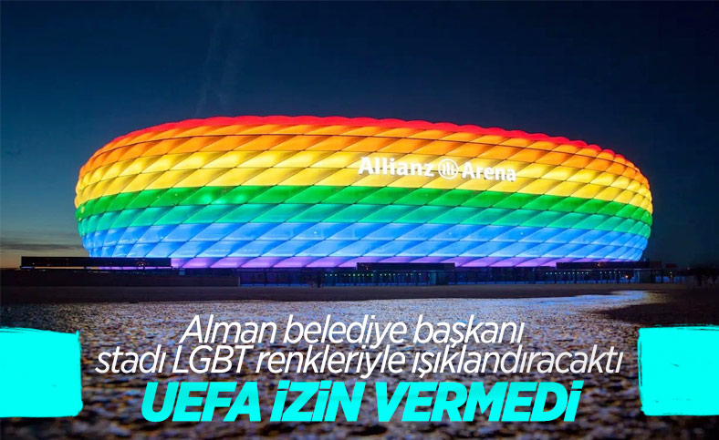 UEFA, Allianz Arena'nın gökkuşağı ışıklandırmasına izin vermedi