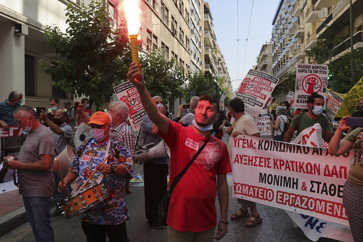 Health workers in Greece went to work stoppage #2