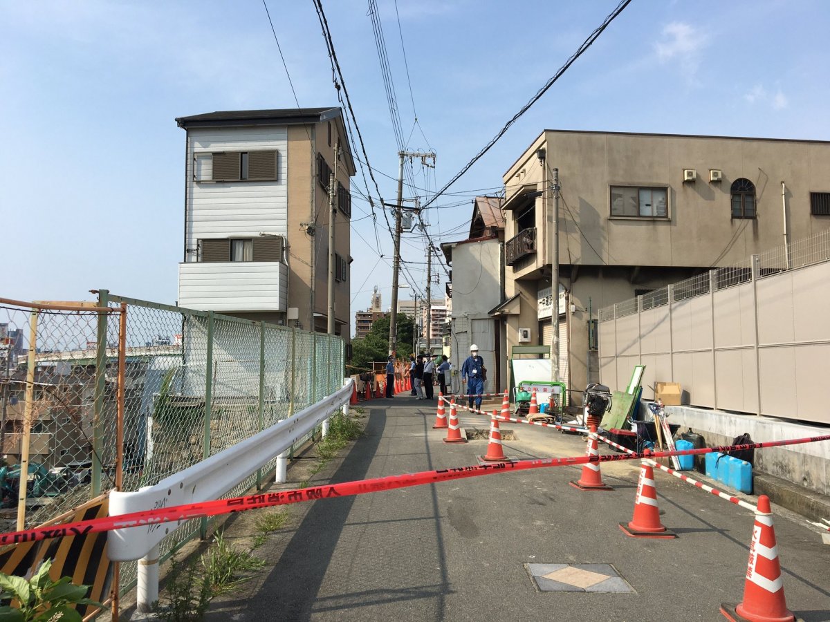 The moment of collapse of the building in Japan #3