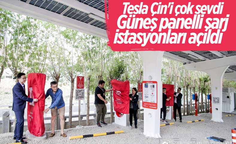 Tesla, Çin'de güneş enerjisi depolayan şarj istasyonlarını hayata geçirdi