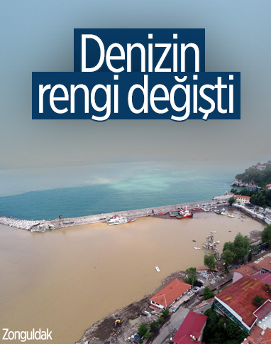 Zonguldak'ta deniz çamurla kaplandı 