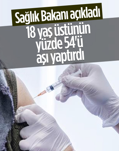 Fahrettin Koca: 18 yaş üstü nüfusumuzun yüzde 54'ü aşı yaptırdı