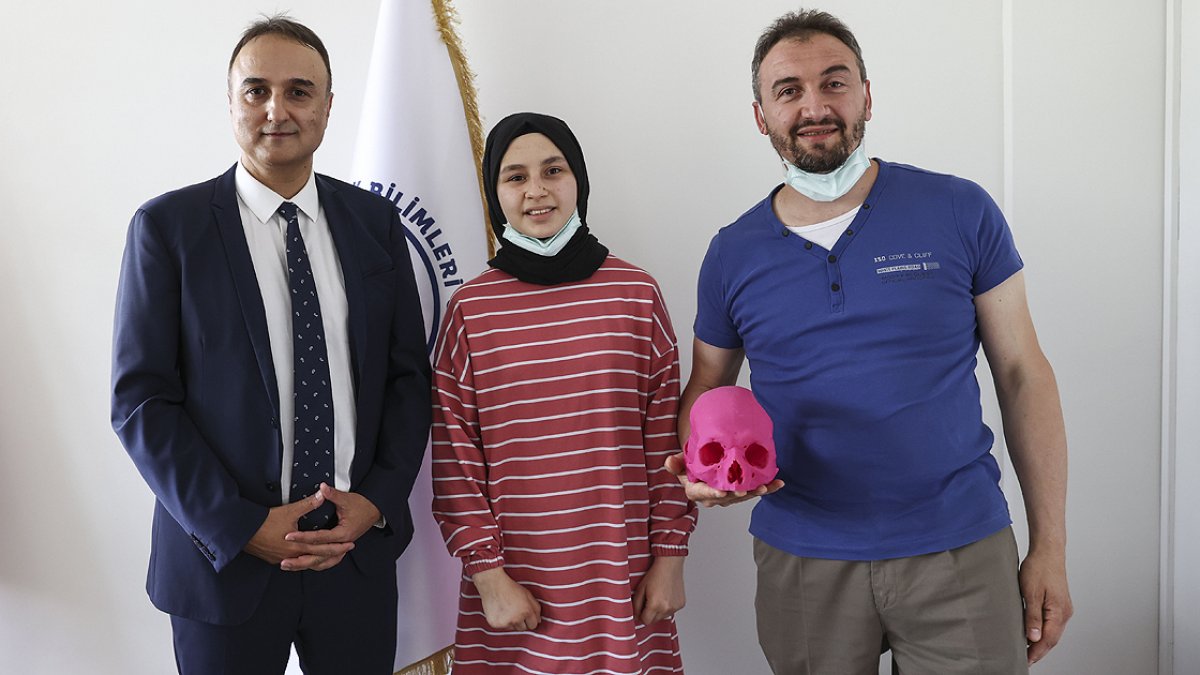 An artificial skull was transplanted to Gizemnur, who was in a traffic accident #3