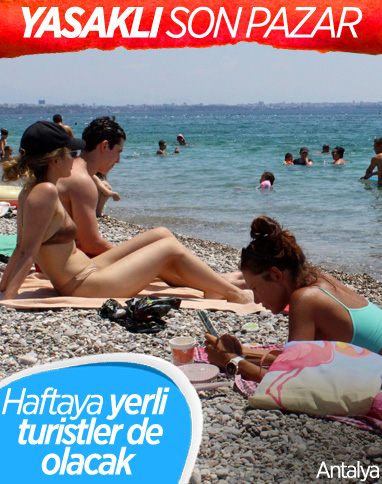 Antalya'da kısıtlamalı son pazar