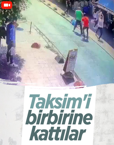 Taksim’de esnafın meydan kavgası