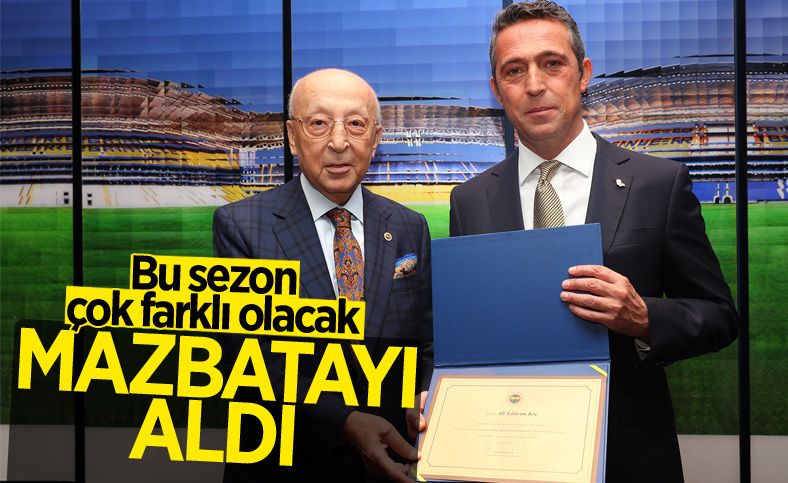 Fenerbahçe'de Ali Koç, mazbatayı aldı