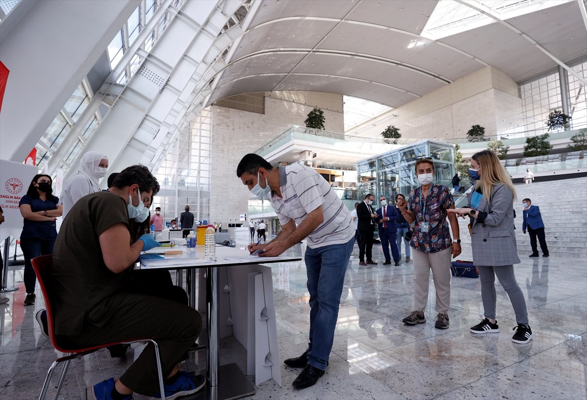 Coronavirus vaccination started at Ankara High Speed ​​​​Train Station #4