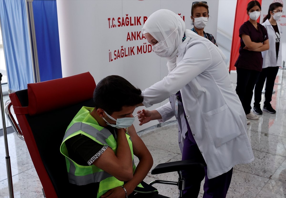 Coronavirus vaccination started at Ankara High Speed ​​​​Train Station #5