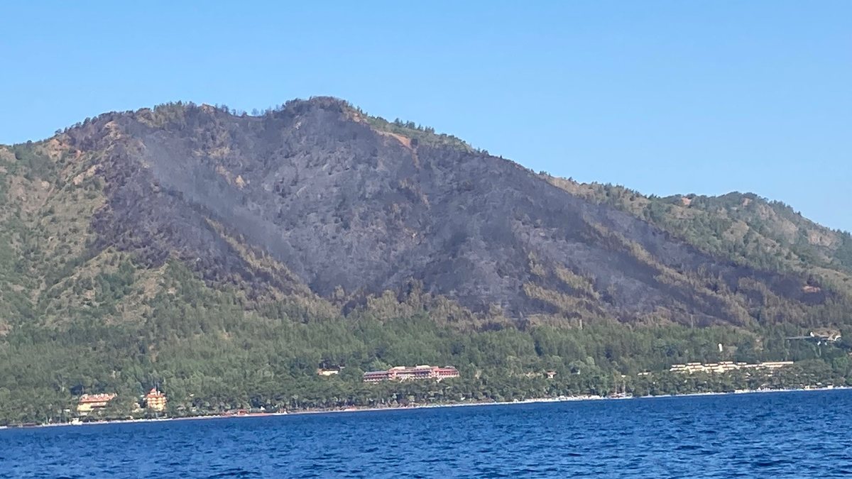 Marmaris�te yanan ormanlık alanın son hali