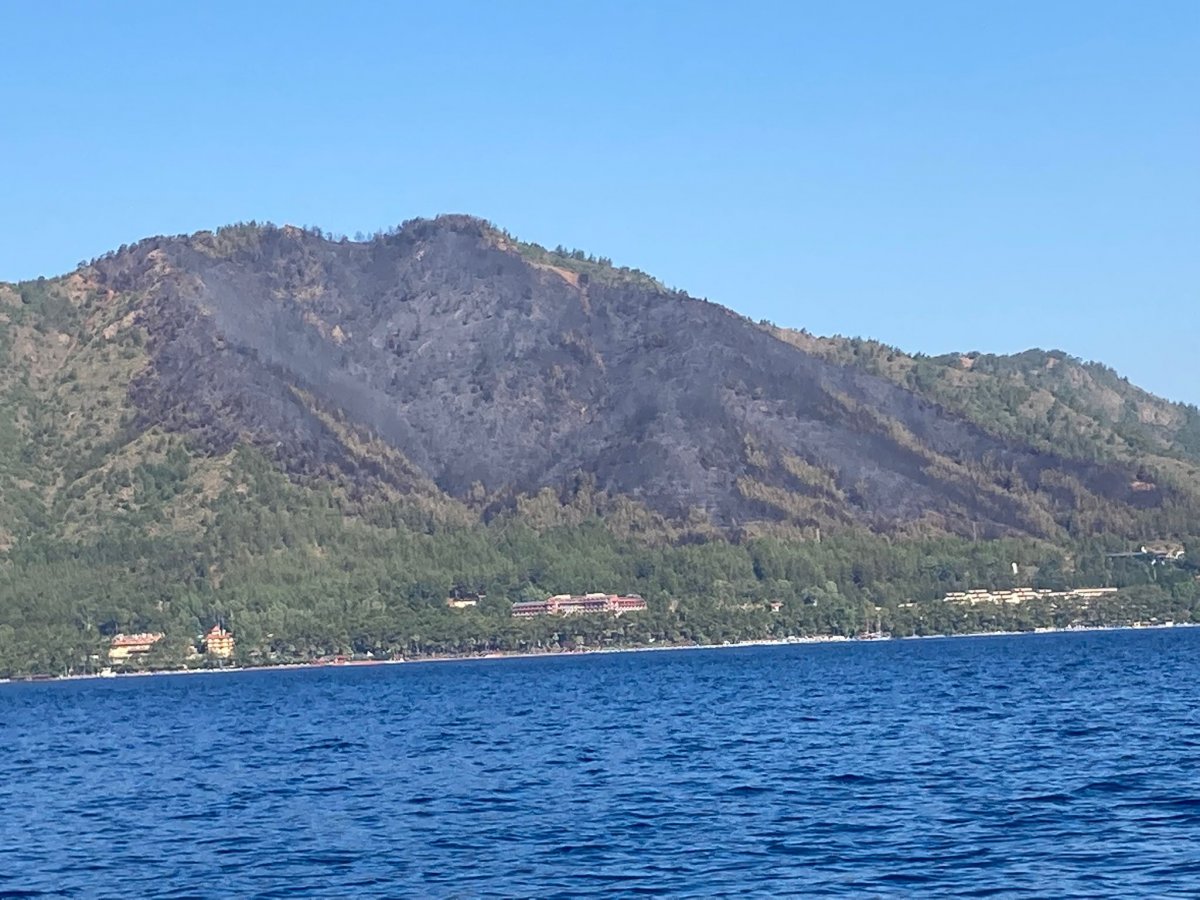 Marmaris�te yanan ormanlık alanın son hali