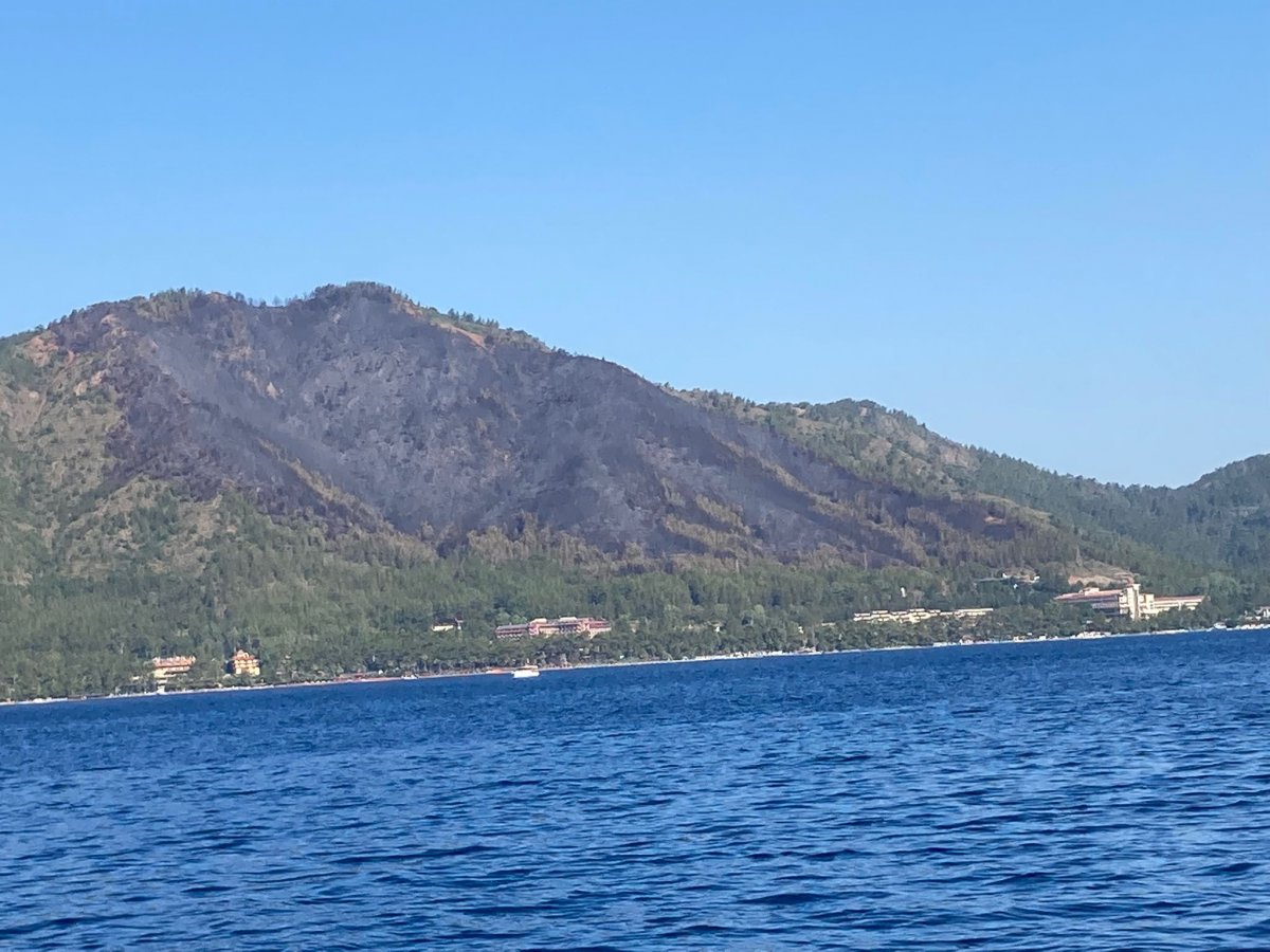 Marmaris�te yanan ormanlık alanın son hali