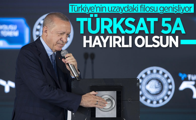 Cumhurbaşkanı Erdoğan Türksat 5A Uydusu'nu hizmete aldı