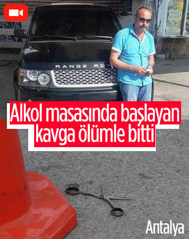 Antalya'da arkadaşını kalbine makas saplayıp öldürdü