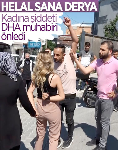 Bursa'da kadına bıçaklı şiddeti DHA muhabiri önledi