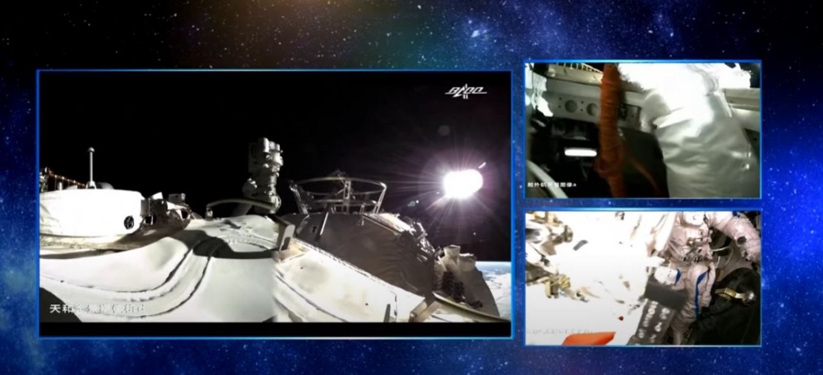 The Chinese made the first spacewalk on their station #1