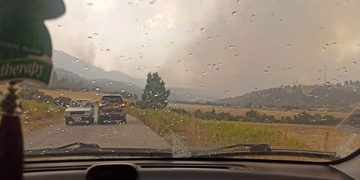 Joy of rain during firefighting efforts in Algeria #2