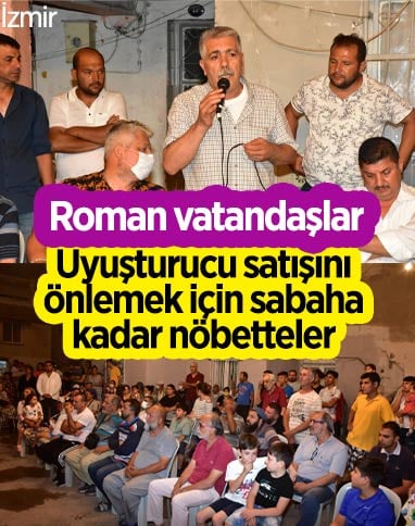 İzmir'de Roman vatandaşlardan 'uyuşturucuya hayır' toplantısı
