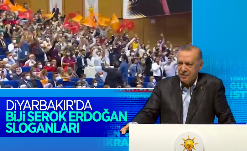 Cumhurbaşkanı Erdoğan'a Diyarbakır'da Biji Serok tezahüratı