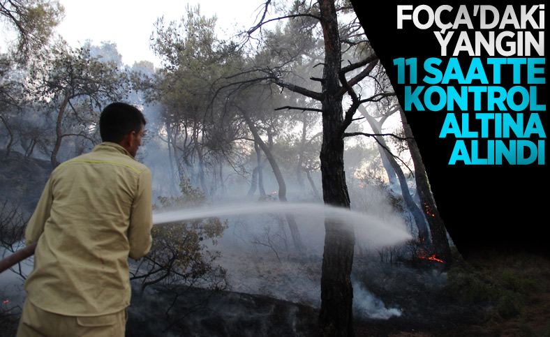 İzmir Foça'da orman yangını kontrol altına alındı