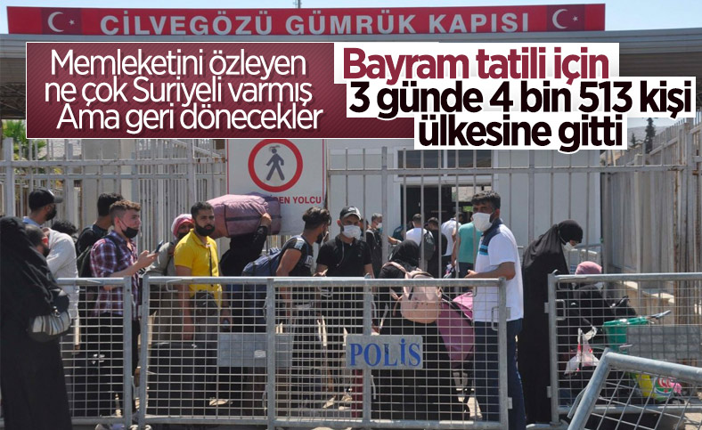Türkiye'den 4 bin 513 Suriyeli bayram tatili için ülkesine gitti