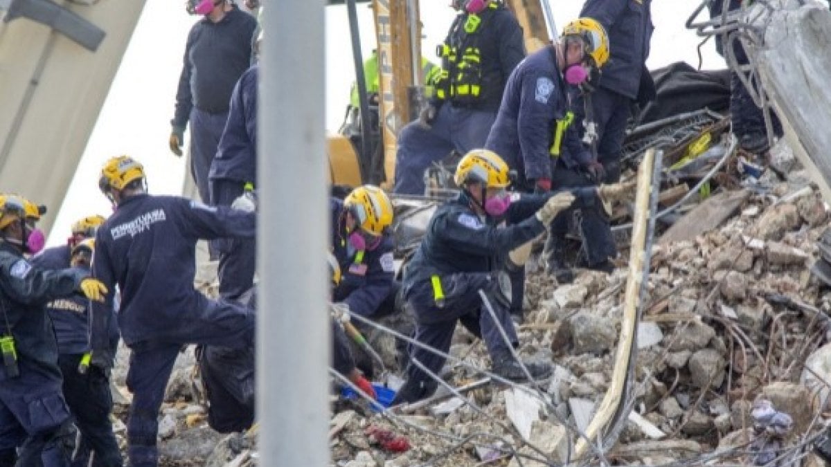 Miami'de çöken 13 katlı binanın enkazından çıkarılan ceset sayısı 86 oldu