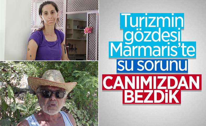 Marmaris'te su sorununa vatandaş isyan etti