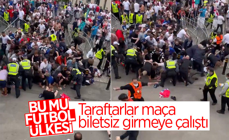 EURO 2020 finali öncesi İngiliz taraftarlar taşkınlık yaptı