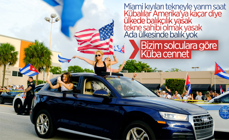 ABD'de Küba için gösteri