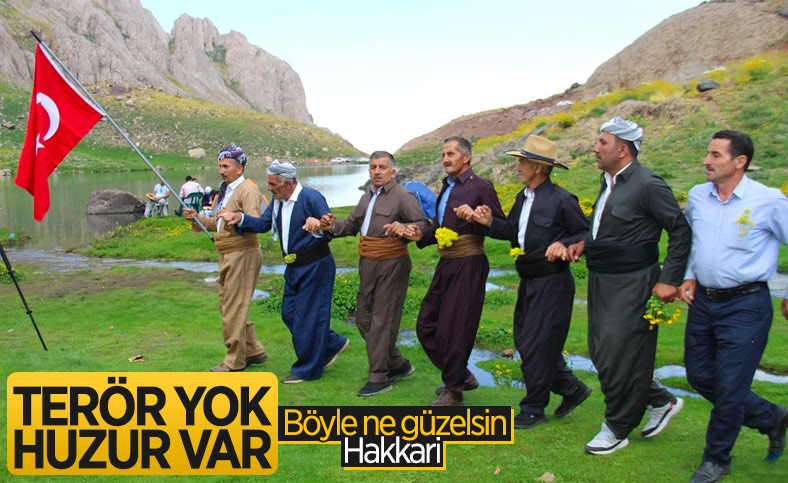 Terörden temizlenen Çarçel Yaylası’nda, Türk bayrakları ile halay çekildi