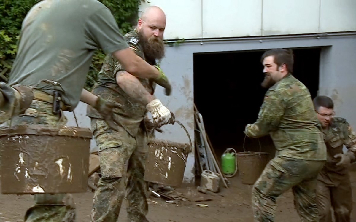 Post-flood mud removal in Europe #3