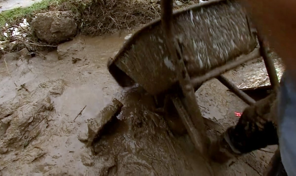 Post-flood mud removal in Europe #1