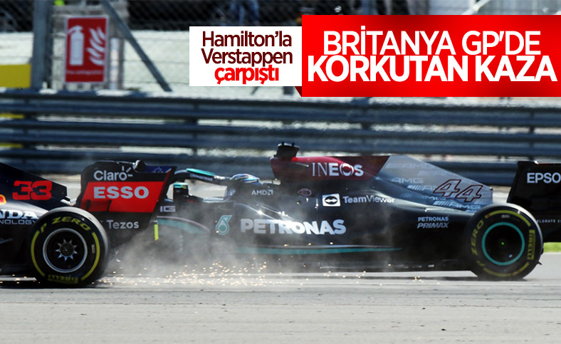 Verstappen ve Hamilton kaza yaptı
