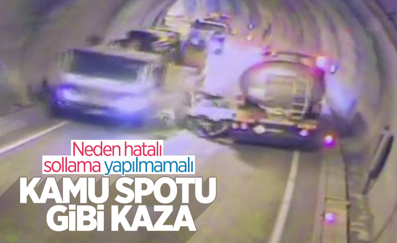 Artvin'de tünelde kaza yapan araç, paramparça oldu