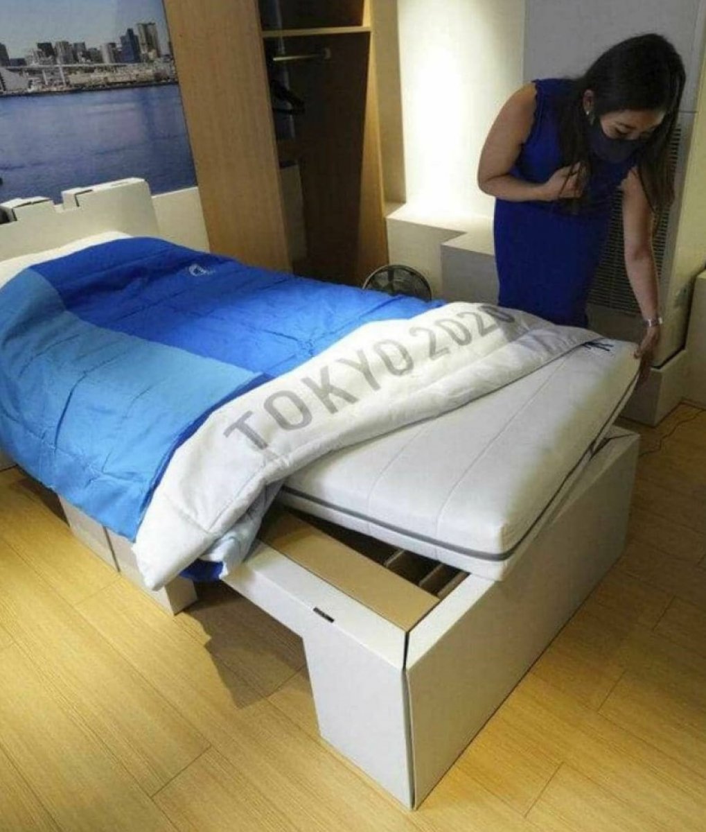 Corona precaution at Tokyo Olympics: Cardboard bed #1