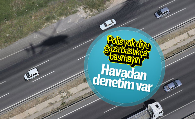 Ankara'da helikopterle trafik denetimi
