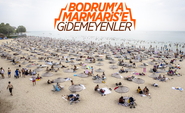 İstanbul'da bayramın ikinci günü Güneş Plajı doldu