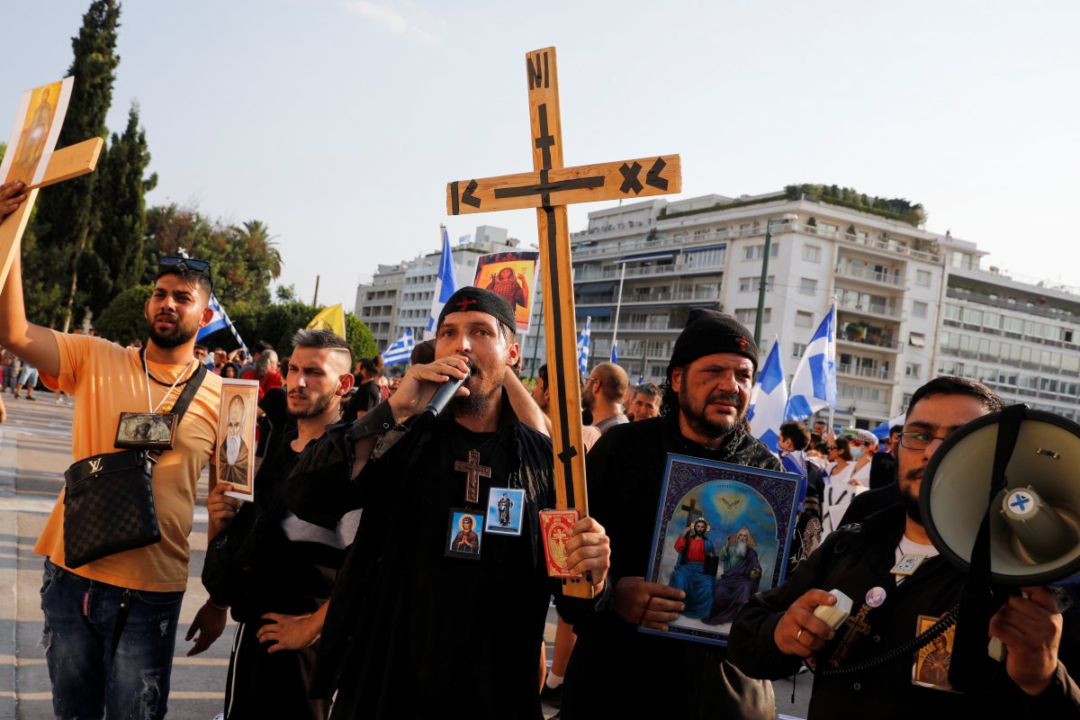 Opponents of compulsory vaccination in Greece took to the streets #4