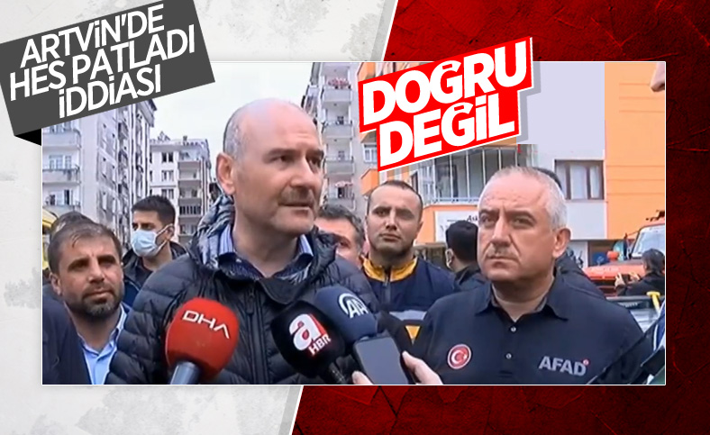 Süleyman Soylu'dan Rize ve Artvin açıklaması: Baraj patladı iddiası doğru değil