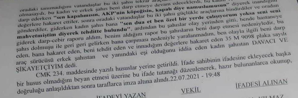 İzmir de başörtülü kıza fiziki ve sözlü saldırı #1