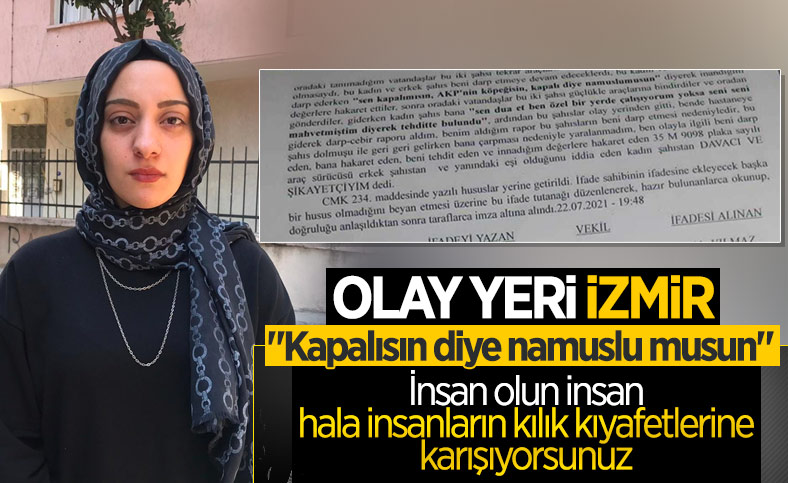 İzmir'de başörtülü kıza fiziki ve sözlü saldırı